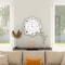 Homeroots 26" Silver Mirrored Glass Silent Analog Geometric Wall Clock 635634 - alternate 4