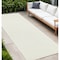 Homeroots 16' White And Ivory Geometric Indoor Outdoor Runner Rug 550821 - alternate 1