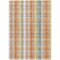 Homeroots 3' X 5' Peach Ivory And Orange Plaid Washable Indoor Outdoor Area Rug 613981 - alternate 5
