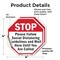 Signmission Stop Please Follow Social Distancin, 4 inch X 4 inch, Vinyl Decal, 2PK OC-D-2PACK-4-196 - alternate 2