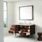 James Martin Vanities Amberly 60'' S Vanity, Mid-Century Walnut w/ Victorian Sil Top w/FreePower Wireless Charger 670-V60S-WLT-FVSL - alternate 4