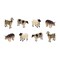 Homeroots Set of Eight 0" Brown And White Polyresin Cow Figurine, 8PK 518113 - alternate 1