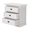 Homeroots Classic White Large Three Drawer Nightstand 397618 - alternate 3
