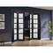 Sartodoors Sliding Closet Double Bi-fold Doors Black Solid Core Modern Interior QUADRO4002DBF-BLK-72 x 84 (4* 18x84) - alternate 4