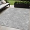 Homeroots 5' X 8' Gray And Silver Geometric Washable Indoor Outdoor Area Rug 588311 - alternate 1
