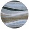 Homeroots 8' Brown Blue And Gray Round Abstract Washable Indoor Outdoor Area Rug 603673 - alternate 4