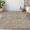 Homeroots 3' X 5' Brown And Beige Abstract Washable Indoor Outdoor Area Rug 594911 - alternate 2
