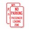 Signmission No Parking Passenger Loading Zone, 12'' X 18'' 2 Signs, Heavy Gauge Aluminum, 2PK A-1218-2PACK-23679 - alternate 1