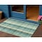Homeroots 3' X 5' Sage Mint Green And Teal Blue Plaid Washable Indoor Outdoor Area Rug 614005 - alternate 1
