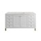 James Martin Vanities Chicago 60 in. Single Vanity, Glossy White, w/ 3 CM Eternal Jasmine Pearl Silestone Top 503-V60S-GW-3EJP - alternate 1