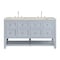 James Martin Vanities Breckenridge 60 in. Double Vanity, Serenity Blue, w/ 3 CM Victorian Silver Quartz Top 330-V60D-SRB-3VSL - alternate 1