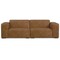 Homeroots 88" Brown Leather Modular Wood Sofa 641010 - alternate 1