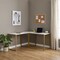 Homeroots 71" White and Gold Wood and Metal L Shape Writing Desk 543804 - alternate 4