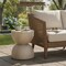 Leisuremod Sage Fiberstone Side Table, Half-Round Hourglass Design, Weatherproof, Fully Assembled SST16SM - alternate 5