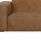Homeroots 122" Brown Leather Wood Sofa With Ottoman 641057 - alternate 2