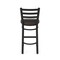 Holland Bar Stool Co 30" Stationary Bar Stool, Black Wrinkle, Rein Coffee Seat 40030BW025 - alternate 3