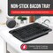 Bakken-Swiss Bacon Tray 2-Piece Set, Marble Coating, Durable Non-Stick Black Stone Tray with Carbon Steel Rack BKBACN44 - alternate 3