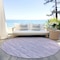 Homeroots 8' Plum And Purple Round Striped Washable Indoor Outdoor Area Rug 587952 - alternate 3