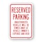 Signmission Reserved Parking Unauthorized Vehicles Will Be Tow Aluminum, 18" x 24", A-1824-24779 A-1824-24779 - alternate 1