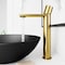 Vigo Gotham Single Handle Single-Hole Bathroom Vessel Faucet in Matte Brushed Gold VG03029MG - alternate 2