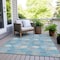 Homeroots 10' X 14' Sky Blue Gray And Ivory Polka Dot Washable Indoor Outdoor Area Rug 594285 - alternate 4