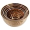 Megachef Hammered Bubble Texture 5 Piece Stainless Steel Serving Bowl Set in Copper MC-1780C - alternate 2