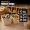 Azar Displays Large Wheat Lined Textured Plastic Storage Tote Bin with Handles, Decorative Organizer Basket, 2PK 556246-WT-2PK - alternate 2