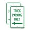 Signmission Reserved Parking Sign Truck Parking Only with Left Arro, 18'' X 24'', Heavy Gauge Aluminum, 2PK A-1824-2PACK-23030 - alternate 1