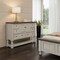 Homeroots 62" Gray and Ivory Solid Wood Six Drawer Triple Dresser 524534 - alternate 2