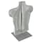 Azar Displays Male White Plastic Bust, Torso Mannequin, on 12in Square Silver Metal Base for Counter 900525-WHT - alternate 4