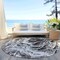 Homeroots 8' Black And Ivory Round Abstract Washable Indoor Outdoor Area Rug 614277 - alternate 5