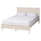 Baxton Studio Primrose Mid-Century Ivory Fluted Wood King Size Platform Bed 249-13819-ZORO - alternate 1