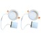 Bulbrite 6" Canless 4000K, 70w Equivalent, New Construction Integrated LED Recessed Light Kit Metal JBOX, 2PK 861680 - alternate 1