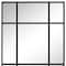 Homeroots 39" Black Iron Window Pane Geometric Framed Accent Mirror 691630 - alternate 1