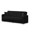 Homeroots 87" Black Chenille Convertible Futon Sleeper Sofa And Toss Pillows With Storage 607133 - alternate 6