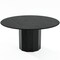Homeroots 60" Black Solid Wood Pedestal Base Round Top Dining Table 721057 - alternate 1