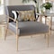 Baxton Studio Ilmari Velvet Lounge Chair 270-14713-ZORO - alternate 4