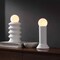 Jonathan Y Soren 13" Modern Scandinavian Ceramic/Glass Geometric Integrated LED Table Lamp, White, 2PK JYL5700A-2SET - alternate 5