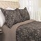 Homeroots Charcoal Queen Cotton Blend 0 Thread Count Washable Duvet Cover Set 528440 - alternate 3