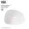 Vigo Peony Modern White Matte Stone 20 in. L x 15 in. W x 5 in. H Vessel Bathroom Sink VG04012 - alternate 3