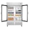 Koolmore 54 in. Commercial Two Glass Door Convertible Reach-In Refrigerator/Freezer with 49 Cu. Ft. Capacity KM-RIC-2DGD - alternate 5