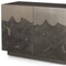 Homeroots 30" Gray Distressed Metal Textured Door Accent Cabinet With Two Doors 611068 - alternate 5