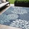 Homeroots 5' X 7' Navy Blue Floral Indoor Outdoor Area Rug 572655 - alternate 4