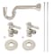 Kingston Brass Bathroom Plumbing Supply Kit, 1/2" NPT Female Inlet x 3/8" O.D. Compression Outlet, Polished Nickel KPK406 - alternate 1
