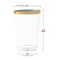 Smarty Had A Party 12 oz. Clear with Metallic Gold Rim Round Tumblers (240 Cups), 240PK 512G-CASE - alternate 3