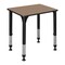 Regency Adjustable Height Classroom School Desk, 26 in W X Wood, Metal, Noble Oak RSD18526NO - alternate 1