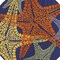 Homeroots 5' Blue Yellow And Orange Round Starfish Indoor Outdoor Area Rug 546869 - alternate 4