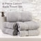 Lavish Home 6PC Bathroom Towels Set 100% Cotton Bathroom Accessories Soft Towel Set for Shower, Gym, Dorm, Spa 67-0035-GRY - alternate 2