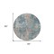 Homeroots 8' Round Teal and Taupe Round Abstract Washable Non Skid Indoor Outdoor Area Rug 564292 - alternate 3