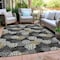 Homeroots 10' X 14' Black Gray And Ivory Polka Dot Washable Indoor Outdoor Area Rug 594219 - alternate 3